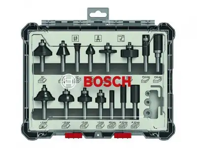 Набор фрез смешанный 8 мм (15шт) BOSCH наличный и безналичный расчет