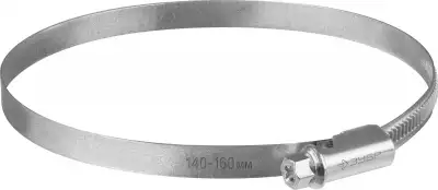 Червячный хомут ЗУБР, 140-160 мм, оцинкованный, 10 шт, Х-9Н наличный и безналичный расчет
