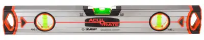 Уровень ЗУБР ″ACURATE 5″ коробчатый усиленный, особопрочный профиль из авиационного алюминия, 40см наличный и безналичный расчет
