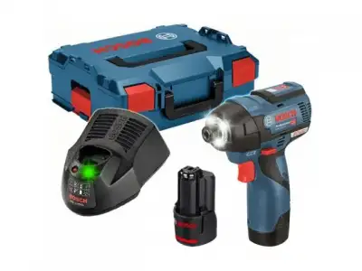 Аккум. ударный гайковерт BOSCH GDR 12V-110 L-BOXX (12.0 В, 2 акк., 3.0 А/ч Li-Ion, посадочн. квадрат внутр. шестигр. 1/4 