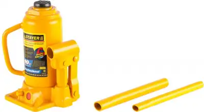 Домкрат STAYER ″PROFI″ гидравлический бутылочный, 10т, 200-385мм, 43160-10 наличный и безналичный расчет