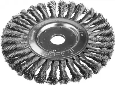 ЗУБР ″ЭКСПЕРТ″. Щетка дисковая для УШМ, плетеные пучки стальной проволоки 0,5мм, 175х22мм наличный и безналичный расчет