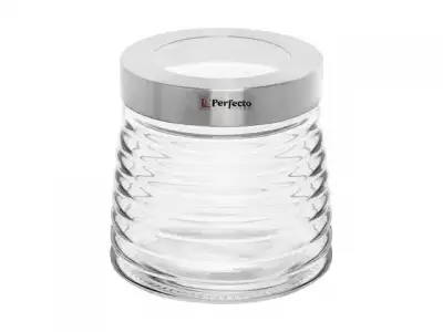 Банка для сыпучих продуктов стеклянная Ажур (Azhur) 950 мл, PERFECTO LINEA наличный и безналичный расчет