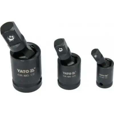 Головки-карданы ударные 1/4", 3/8", 1/2" CrMo "Yato" наличный и безналичный расчет