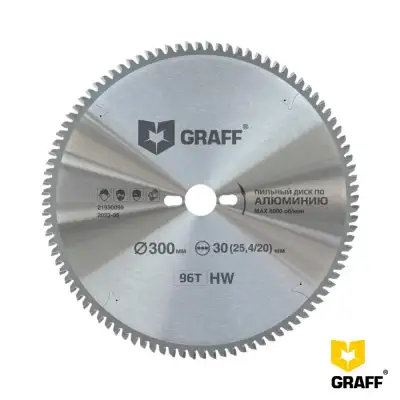 Пильный диск по алюминию 300x30x96z EXPERT GRAFF наличный и безналичный расчет