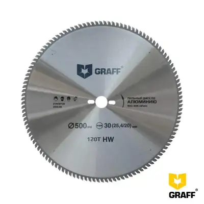 Пильный диск по алюминию 500x30x120z EXPERT GRAFF наличный и безналичный расчет