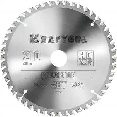 KRAFTOOL PRECISION 210х30мм 48Т, диск пильный по дереву наличный и безналичный расчет