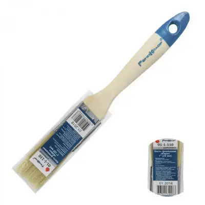 Кисть флейцевая Евро 1 натуральная щетина, деревянная рукоятка - 01-1-110 наличный и безналичный расчет