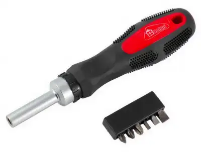 Отвертка реверсивная с набором бит, 6 предметов, PH 1, 2, 3, SL 3, 5, 7 CrV - 33-4-310 наличный и безналичный расчет