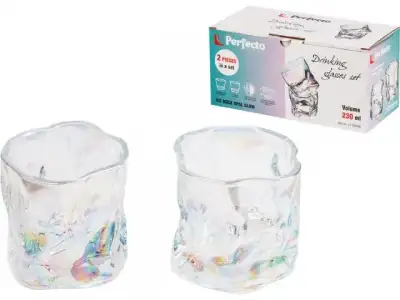 Набор стаканов, 2 шт., 230 мл, серия Ice Rock Opal Glow, PERFECTO LINEA наличный и безналичный расчет