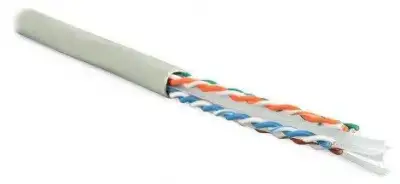 Кабель витая пара U/UTP кат.6 4х2х23AWG solid PVC UUTP4-C6-S23-IN-PVC-GY-305 сер. (м) Hyperline 42047 наличный и безналичный расчет