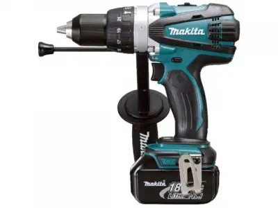 Аккум. ударная дрель-шуруповерт MAKITA DHP 458 RFE в чем. (18.0 В, 2 акк., 3.0 А/ч Li-Ion, 2 скор., 91 Нм, шурупы до 10 мм, сверление в металле до 13 наличный и безналичный расчет