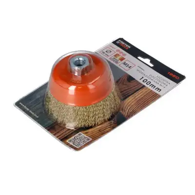 Щетка крацовка чашечная латунная M14, 75 мм - e1981 наличный и безналичный расчет