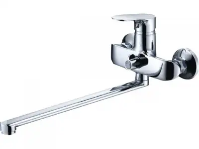 Смеситель для ванны D35-A, серия 250, ECONOCE (Длинный поворотный L-излив. Эксцентриков нет) наличный и безналичный расчет