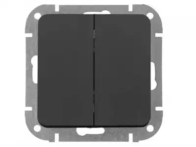 Выключатель 2 клав. (cкрытый, 10А) карбон, Astrum, Bylectrica наличный и безналичный расчет