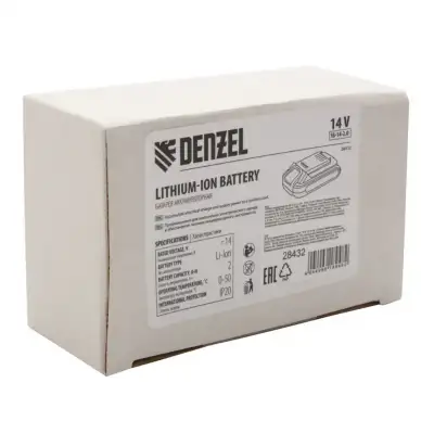Батарея аккумуляторная IB-14-2.0, Li-Ion, 14 В, 2.0 А/ч Denzel наличный и безналичный расчет