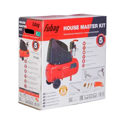 Компрессор безмасляный коаксиальный FUBAG HOUSE MASTER KIT ( + 5 предметов) наличный и безналичный расчет