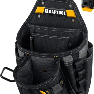 KRAFTOOL KP-27 с быстросъёмным креплением FastClip, 27 карманов и петли, 350 х 260 мм, поясная сумка (38773) наличный и безналичный расчет