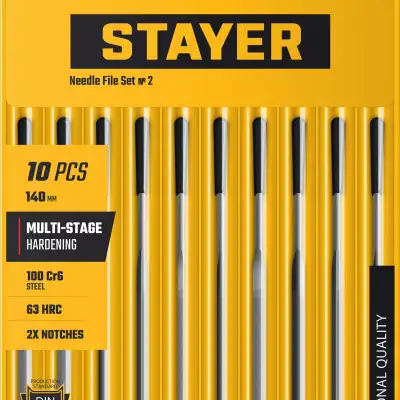 STAYER 140 мм, 10 предм., набор надфилей, Professional (16011-H10) наличный и безналичный расчет