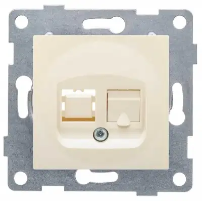Розетка компьютерная 1-м СП Ugra RJ45 механизм беж. GUSI С11К1-003 наличный и безналичный расчет