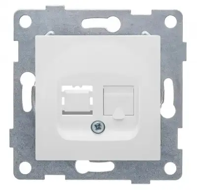 Розетка компьютерная 1-м СП Ugra RJ45 механизм бел. GUSI С11К1-001 наличный и безналичный расчет