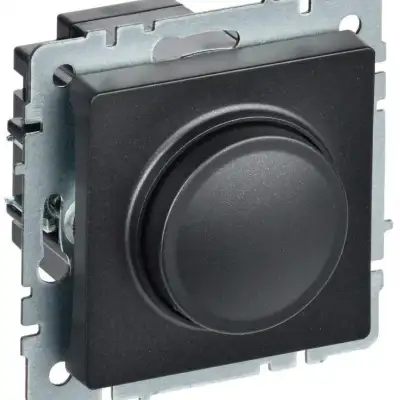 Светорегулятор СП BRITE пов-наж. 600Вт СС10-1-0-БрЧ черн. IEK BR-D20-0600-K02 наличный и безналичный расчет
