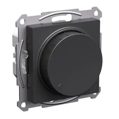 Светорегулятор (диммер) AtlasDesign повор-нажим LED RC 400Вт мех. базальт SE ATN001423 наличный и безналичный расчет