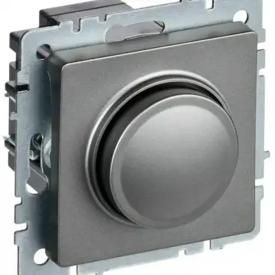 Светорегулятор СП BRITE пов-наж. 600Вт СС10-1-0-БрС сталь IEK BR-D20-0600-K46 наличный и безналичный расчет