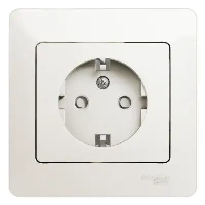 Розетка 1-м СП Glossa 16А IP20 с заземл. защ. шторки в сборе перламутр. SE GSL000644 наличный и безналичный расчет