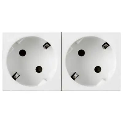 Розетка 2-м СП 4мод. Mosaic 16А IP40 45град. 2х2P+E с заземл. механизм бел. Leg 077252 наличный и безналичный расчет