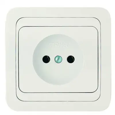 Розетка 1-м СП Mimoza 16А IP20 без заземл. бел./бел. Makel 12022 наличный и безналичный расчет