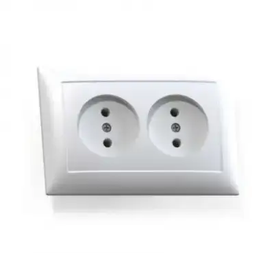 Розетка 2-м СП Селена РС16-371 16А IP20 бел. Кунцево 8115 наличный и безналичный расчет