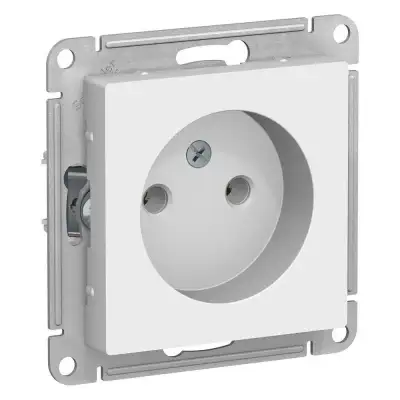 Розетка 1-м СП AtlasDesign 16А IP20 без заземл. без защ. шторок механизм бел. SE ATN000141 наличный и безналичный расчет