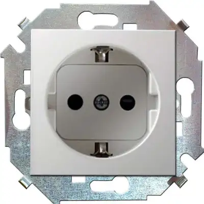 Розетка 1-м СП Simon 15 16А IP20 250В с заземл. винтов. клеммы механизм бел. Simon 1591432-030 наличный и безналичный расчет