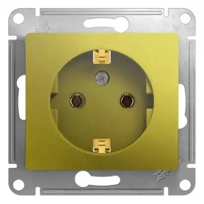 Розетка 1-м СП Glossa 16А IP20 250В с заземл. механизм фисташк. SE GSL001043 наличный и безналичный расчет