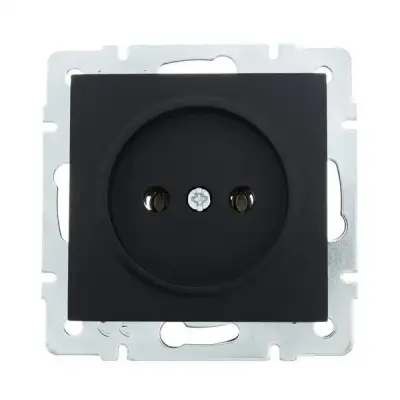 Розетка 1-м СП Vesna без заземл. ПБТ механизм черн. бархат LEZARD 742-4288-121B наличный и безналичный расчет