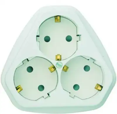 Розетка 3-м СП РС10/16-503 16А IP20 с заземл. защ. шторки бел. Кунцево 5930 наличный и безналичный расчет