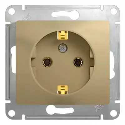 Розетка 1-м СП Glossa 16А IP20 с заземл. механизм титан SE GSL000443 наличный и безналичный расчет