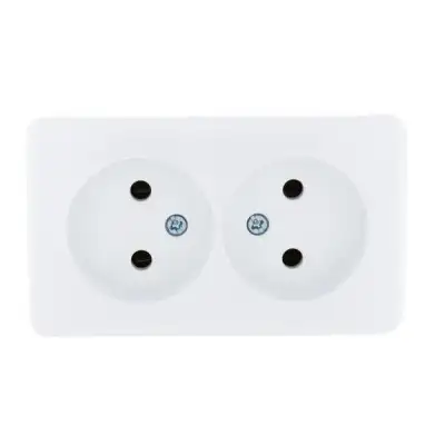 Розетка 2-м ОП Viola 16А IP20 без заземл. бел. LEZARD 751-0200-128 наличный и безналичный расчет