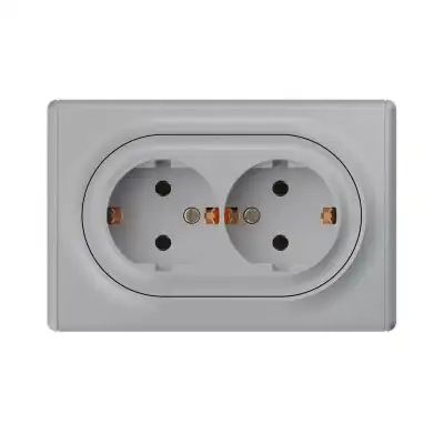Розетка 2-м СП Florence 16А IP20 с заземл. винт. клеммы сер. 1E10401302 OneKeyElectro 2172836 наличный и безналичный расчет