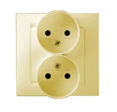 Розетка 2-м СП Simon15 16А IP20 250В без заземл. винт. клеммы сл. кость Simon 1590457-031 наличный и безналичный расчет