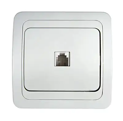 Розетка телефонная 1-м СП Classico 2034 16А IP20 бел. ASD / IN HOME 4690612000404 наличный и безналичный расчет
