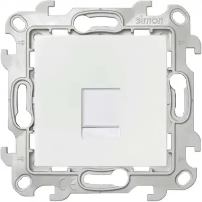 Розетка телефонная СП Simon 24 RJ11 IP20 механизм бел. Simon 2410480-030 наличный и безналичный расчет