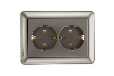 Розетка 2-м СП W59 16А IP20 с заземл. защ. шторки в сборе шампань SE RS16-255-48 наличный и безналичный расчет