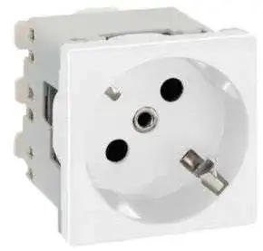 Розетка 1-м СП 2мод. Simon Connect 16А IP20 250В с заземл. модуль K45 винтов. клеммы механизм бел. Simon K01-9 наличный и безналичный расчет