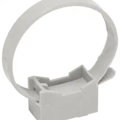 Держатель хомутный для труб со стяжкой d32-63 CFF2 сер. IEK CTA10MP-CFF263-K41-100 наличный и безналичный расчет