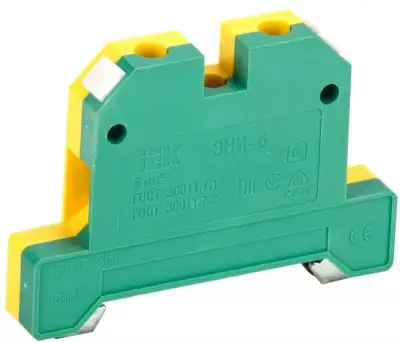 Зажим наборный ЗНИ-6PEN 6кв.мм (JXB-земля) IEK YZN20-006-K52 наличный и безналичный расчет