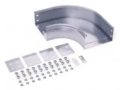 Угол для лотка горизонтальный 90град. 400х50 CPO 90 в компл. с крепежн. элемент. DKC 36006K наличный и безналичный расчет