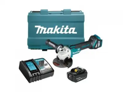 Аккум. углошлифмашина MAKITA LXT DGA 511 RT в кор. (18.0 В, 1 акк., 5.0 А/ч, Li-Ion, диск 125х22.2 мм, вибро) наличный и безналичный расчет