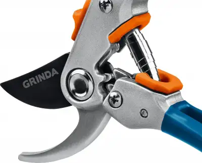 GRINDA P-51, 200 мм, закаленная сталь, шестерённая передача, двухкомпонентные рукоятки, покрытие ПВХ, плоскостной секатор, PROLine (423451) наличный и безналичный расчет